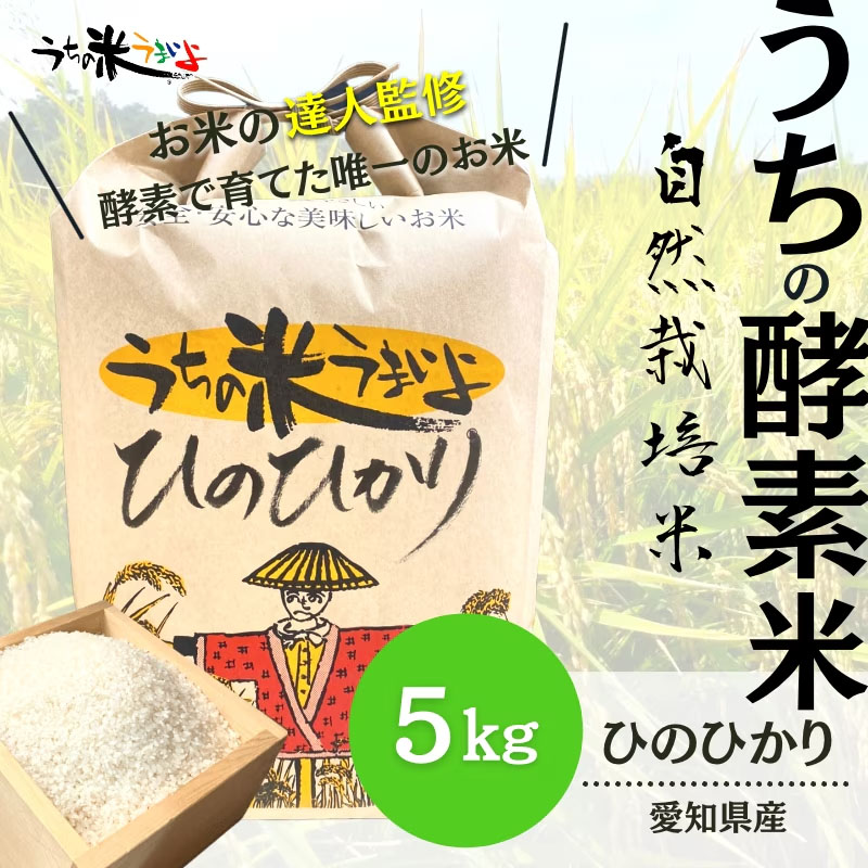 3kg　ひのひかり【無農薬米・自然栽培米】うちの米　愛知県産/2025年度産　うち米　ヒノヒカリ (複製)