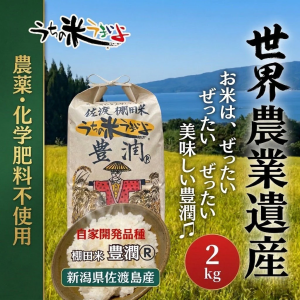 2kg　新潟県佐渡島産棚田米〜豊潤®2025年度産
