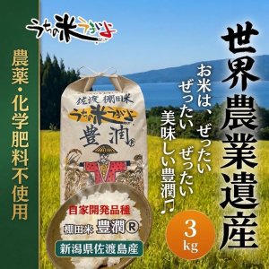 3kg　新潟県佐渡島産棚田米〜豊潤®2025年度産